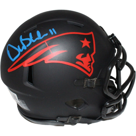 Drew Bledsoe Signed New England Patriots Eclipse Mini Helmet Beckett 42401