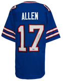 Josh Allen (BILLS) Signed Blue Custom Football Jersey -(BECKETT COA)