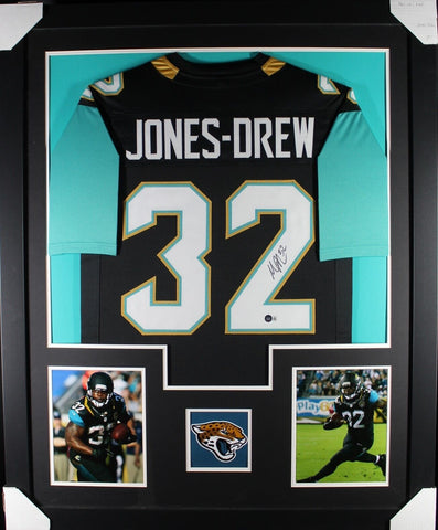 MAURICE JONES-DREW (Jaguars black TOWER) Signed Auto Framed Jersey Beckett
