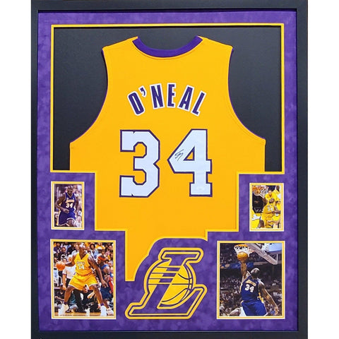 Shaquille O'Neal Autographed Framed Shaq L.A. Lakers Los Angel Jersey