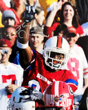 SINORICE MOSS AUTOGRAPHED 16X20 PHOTO MIAMI "2006 SENIOR BOWL MVP" GTSM 209017