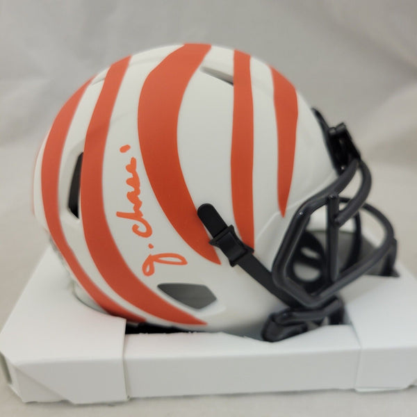 JAMARR CHASE SIGNED CINCINNATI BENGALS LUNAR ECLIPSE SPEED MINI HELMET BECKETT