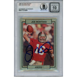 Joe Montana Autographed 1990 HI-PRO MKTG #246 Slab Trading Card Beckett 49919