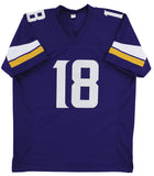 Justin Jefferson Signed Purple Pro Style Jersey Autographed BAS Witnessed