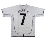 David Beckham Signed England National White 2002 Replica Jersey