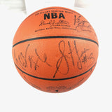 2000-2001 Houston Rockets Team Signed Basketball PSA/DNA Olajuwon