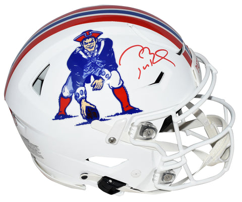 TOM BRADY SIGNED NEW ENGLAND PATRIOTS WHITE AUTHENTIC SPEEDFLEX HELMET FANATICS