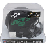 Darrelle Revis Autographed New York Jets Eclipse Mini Helmet Beckett 48130