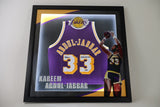 Kareem Abdul-Jabbar Lakers Signed Mitchell & Ness Jersey Lighted Frame -Tri Star