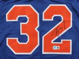 Karl-Anthony Towns Signed New York Knicks Nike Jersey (Beckett) 2015 #1 Draft Pk