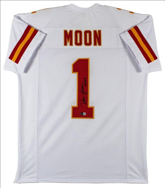 Warren Moon Signed Chiefs Jersey Inscribed HOF 06 (Beckett) Kansas City Q.B 1999