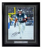 Saquon Barkley Signed Framed 16x20 Eagles Snow Game vs Rams Photo PSA/DNA ITP