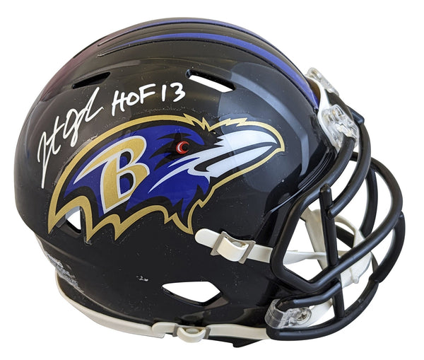Ravens Jonathan Ogden "HOF 13" Authentic Signed Speed Mini Helmet BAS Witnessed