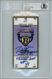 Ray Lewis Signed Baltimore Ravens NFL Debut Ticket Stub 3 Insc BAS Slab 33755