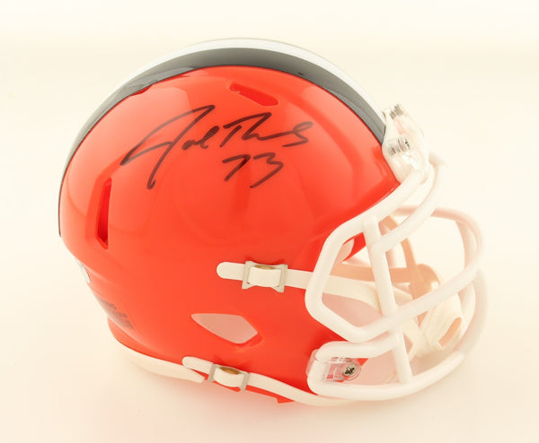 Joe Thomas Signed Browns Speed Mini Helmet (Schwartz) 10xPro Bowl Off. Tackle