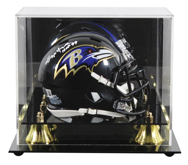 Ravens Ozzie Newsome "HOF 99" Signed Speed Mini Helmet W/ Case BAS Witnessed