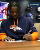 Dre Greenlaw Signed Denver Broncos Jersey (Beckett) Ex Arkansas Razorbacks /LB