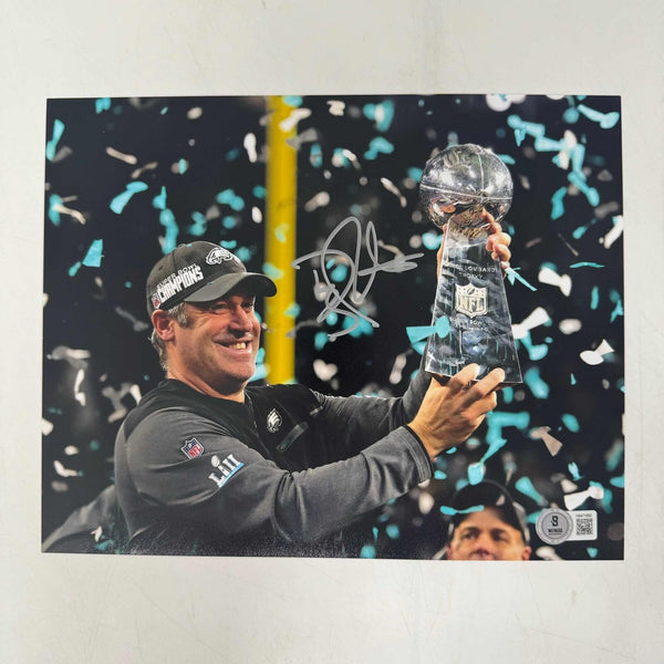 Autographed/Signed Doug Pederson Eagles Super Bowl 8x10 Photo Beckett BAS COA #2