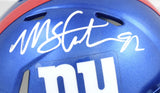 Michael Strahan Autographed New York Giants Speed Mini Helmet - Beckett W Holo
