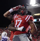 Evan Engram Signed Ole Miss Rebel Jersey (JSA COA) New York 1st Round Pick 2017