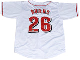 CHASE BURNS SIGNED AUTOGRAPHED CINCINNATI REDS #26 WHITE JERSEY BECKETT