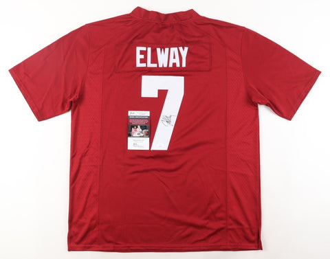 John Elway Signed Stanford Cardinal Jersey (JSA COA) Broncos 1983 #1 Draft Pick