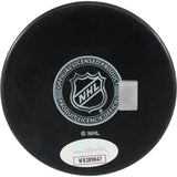 Pete Stemkowski Autographed Toronto Maple Leafs Logo Puck 67 SC Champs JSA 53995