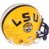 Billy Cannon Autographed LSU Tigers VSR4 Mini Helmet Heisman Beckett 52750