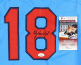 Andy Van Slyke Signed St. Louis Cardinals Throwback Jersey (JSA COA) 3xAll-Star