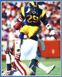 Eric Dickerson Signed Rams 35"x 43" Framed Jersey Inscribed HOF 99 (Beckett) R.B