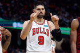 Nikola Vucevic Signed Spaulding NBA Basketball Inscribed "Go Bulls" (PSA)