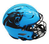Steve Smith Sr Signed Panthers Speed Flex Authentic Rave Helmet "Agent 89" Insc