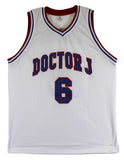 Julius "Dr. J" Erving Authentic Signed White Pro Style Jersey Autographed BAS 3