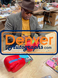Buster Douglas Autographed/Signed Red Right Boxing Glove Insc. Beckett 41188