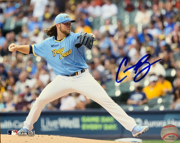 Brewers 2021 CY Young Pitcher CORBIN BURNES Signed 8x10 Photo #17 AUTO -