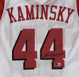 FRANK KAMINSKY Signed Custom Replica Badgers White Jersey AUTO - BAS