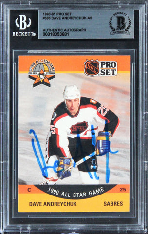Sabres Dave Andreychuk Authentic Signed 1990 Pro Set #363 Card BAS Slabbed