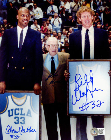 Kareem Abdul Jabbar, Wooden & Walton Autographed 8x10 Photo UCLA Beckett AC74538