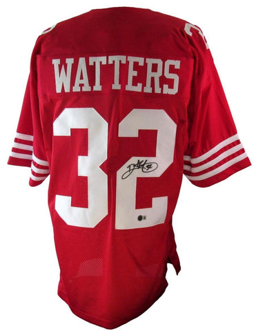 Ricky Watters 49er's Autographed/Signed Jersey Beckett Witness 204085
