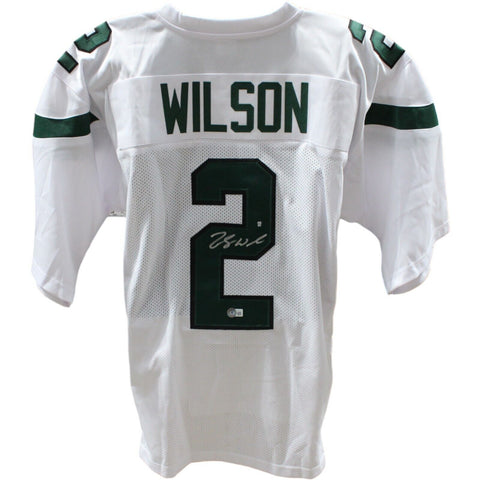 Zach Wilson Autographed/Signed White Pro Style Jersey Beckett 45997