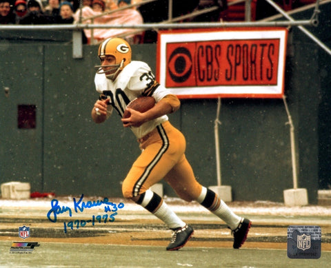 1970-74 Packers RB LARRY KRAUSE Signed 8x10 Color Photo #1 AUTO