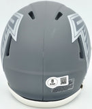 MICHAEL VICK AUTOGRAPHED FALCONS SLATE GRAY MINI HELMET BECKETT WITNESS 243637