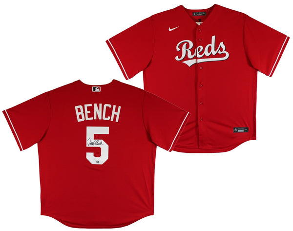 Reds Johnny Bench Authentic Signed Red Majestic Jersey Autographed Fanatics