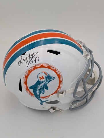 Larry Little Signed "HOF 93" Miami Dolphins 1972 F/S Replica Helmet - Schwartz