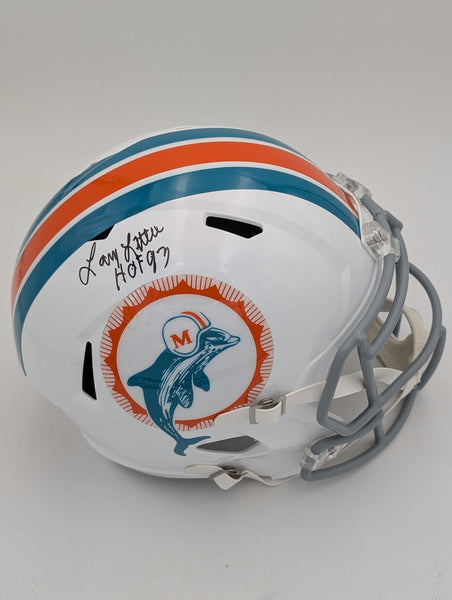 Larry Little Signed "HOF 93" Miami Dolphins 1972 F/S Replica Helmet - Schwartz
