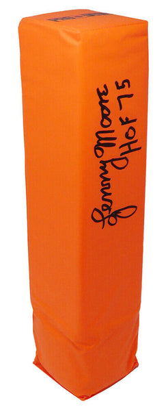 Lenny Moore COLTS Signed Orange Endzone Football Pylon w/HOF'75 - SCHWARTZ COA