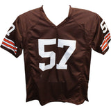 Clay Matthews Sr. Autographed/Signed Pro Style Brown Jersey Beckett 42791