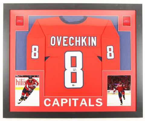 Alexander Ovechkin Signed Washington Capitals 35"x 43" Framed Jersey (Beckett)