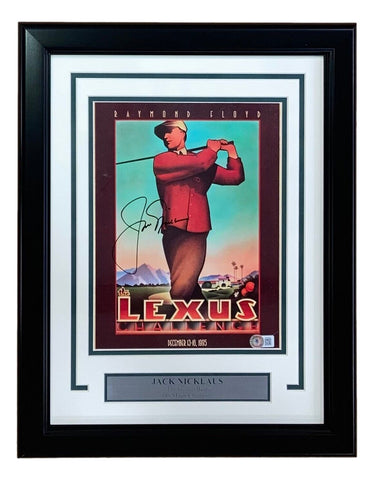Jack Nicklaus Signed Framed PGA Lexus Challenge Golf Folder BAS BH78972
