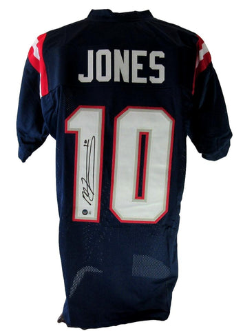 Mac Jones Autographed Navy Custom Football Jersey Patriots Beckett 204290